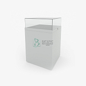 Витрина экспозиционная горизонтальная квадратная на тумбе